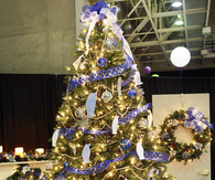 Blue and silver christmas tree