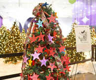 Paper stars christmas tree