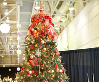 Red, silver and gold christmas tree