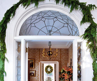 Simple front door decor