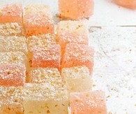 Coconut and grapefruit gumdrops