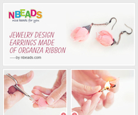 Jewelry Design-Earrings Made of Organza Ribbon