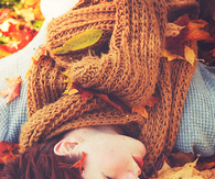Lying in the leaves
