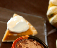 Hot cocoa and pumpkin pie