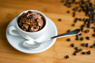 Coffee with chocolate cream