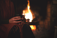 By the fire