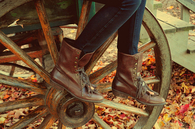 Brown autumn boots