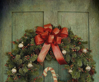 Vintage ornament wreath