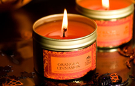 Orange cinnamon candles