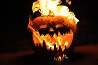 Burning pumpkin
