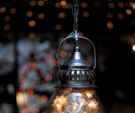 Hanging lantern with lights