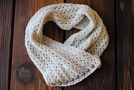 Cream knit scarf