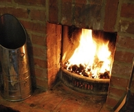 Kitty by the fire