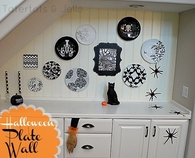 Halloween plate wall