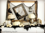 Halloween mantel