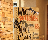Halloween advent porch sign