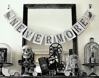 Halloween book page pennant