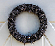 Scary spider wreath