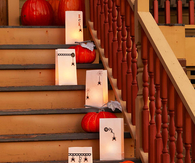 Halloween lights for an entry