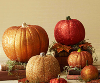 Glittery pumpkins