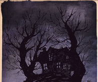 Haunted house illustration
