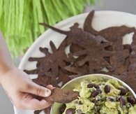 Creepy crawly chips and swampy guacamole