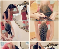DIY Braided Top Knot Bun