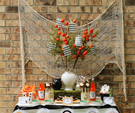 Fireplace Mantle for Halloween