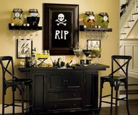 Halloween Bar Area for Entertaining