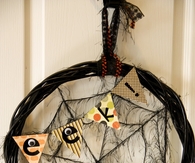 Halloween Spider Web Wreath