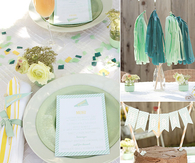 A minty fresh baby shower