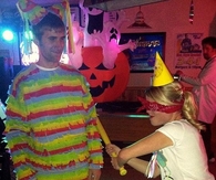 Pinata and birthday girl