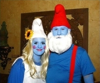 Papa smurf and smurfette