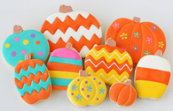Painted pumpkin cookies