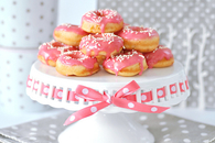 Pink sprinkle donuts