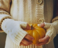 Sweater and pumpkin