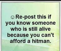 cant afford a hitman