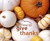 Time to give thanks...