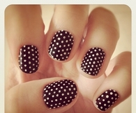 Polka dot nails