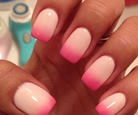 Pink gradient nails