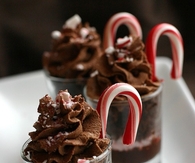 Chocolate candy cane dessert