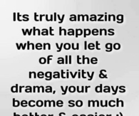 let go of the negativity