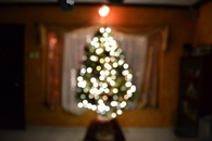 Blurred christmas tree
