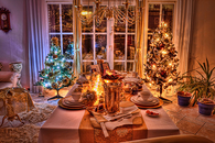 Christmas dining area