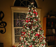 Glowing christmas tree
