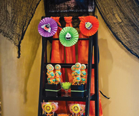 Cupcake and candy display