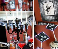 Elegant and eerie party decorations