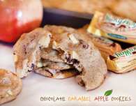 Chocolate caramel apple cookies