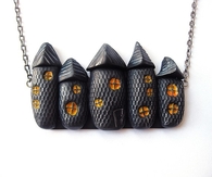 Spooky houses necklace