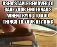 Use a staple remover to save your fingernails